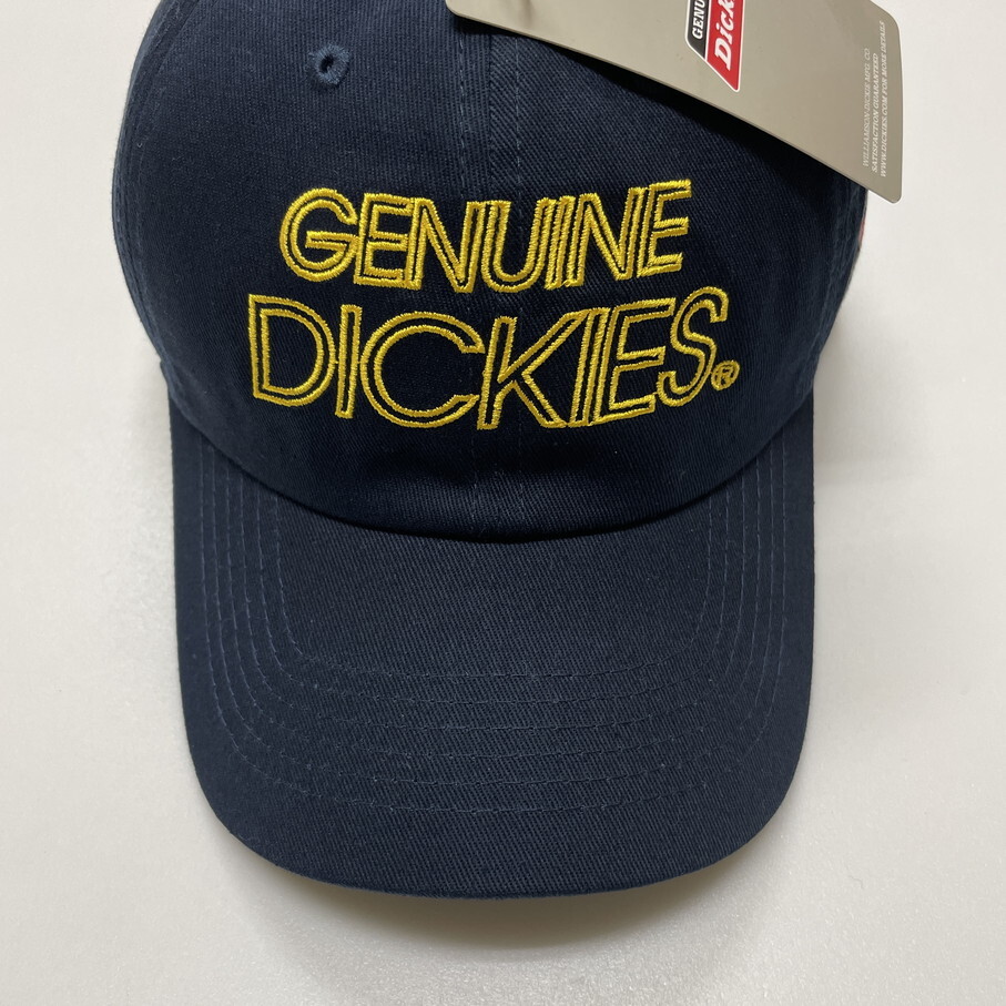 未使用品 Dickies ネイビー キャップ メンズレディース アウトドアキャンプ カジュアル ウォーキング アメリカンロゴ タグ 紺 ディッキーズの画像3