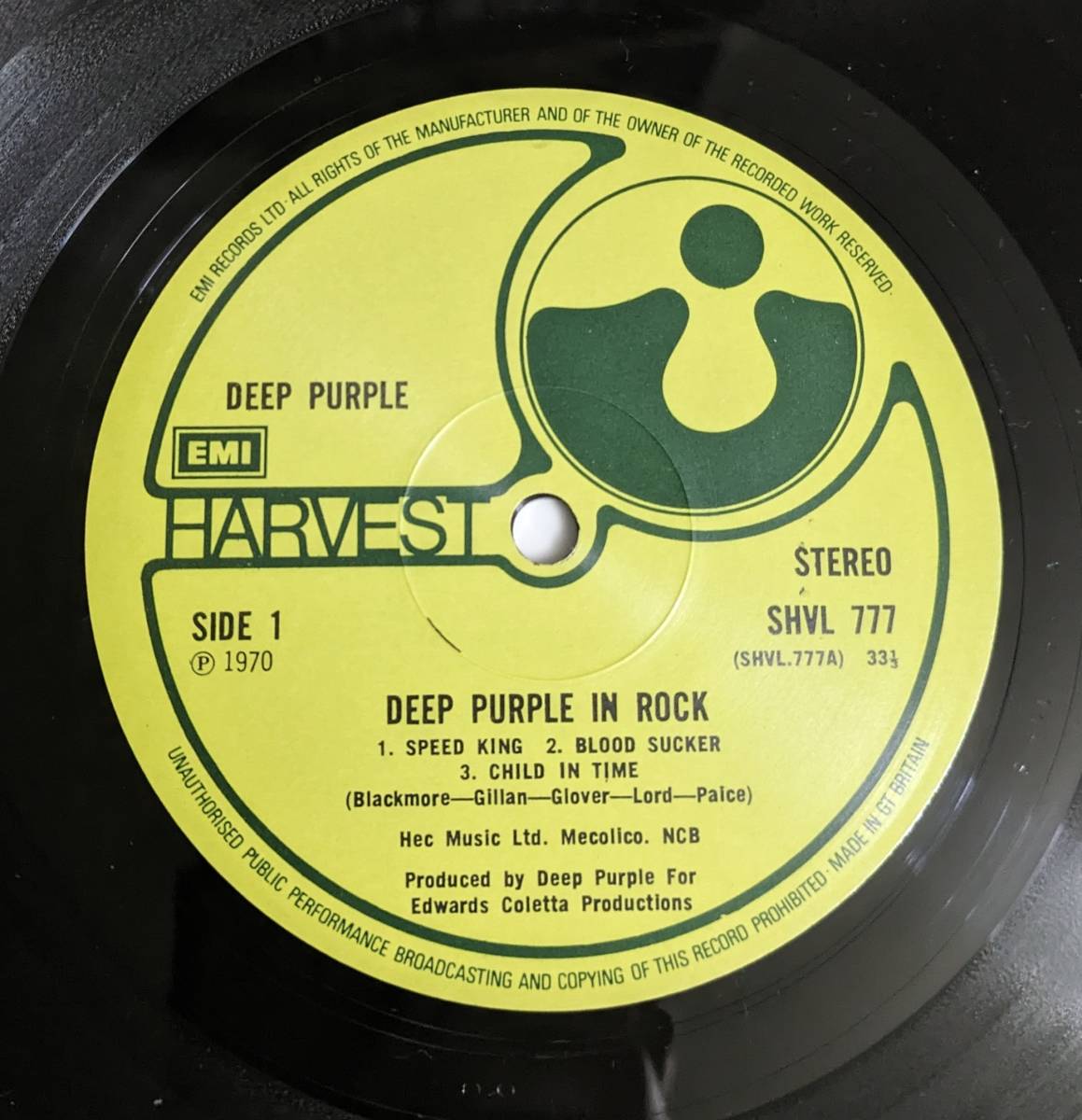【UK盤 LP】ディープ・パープル / Deep Purple In Rock/Harvest - SHVL 777（1E 062 91442）コーティング・ジャケット_画像6