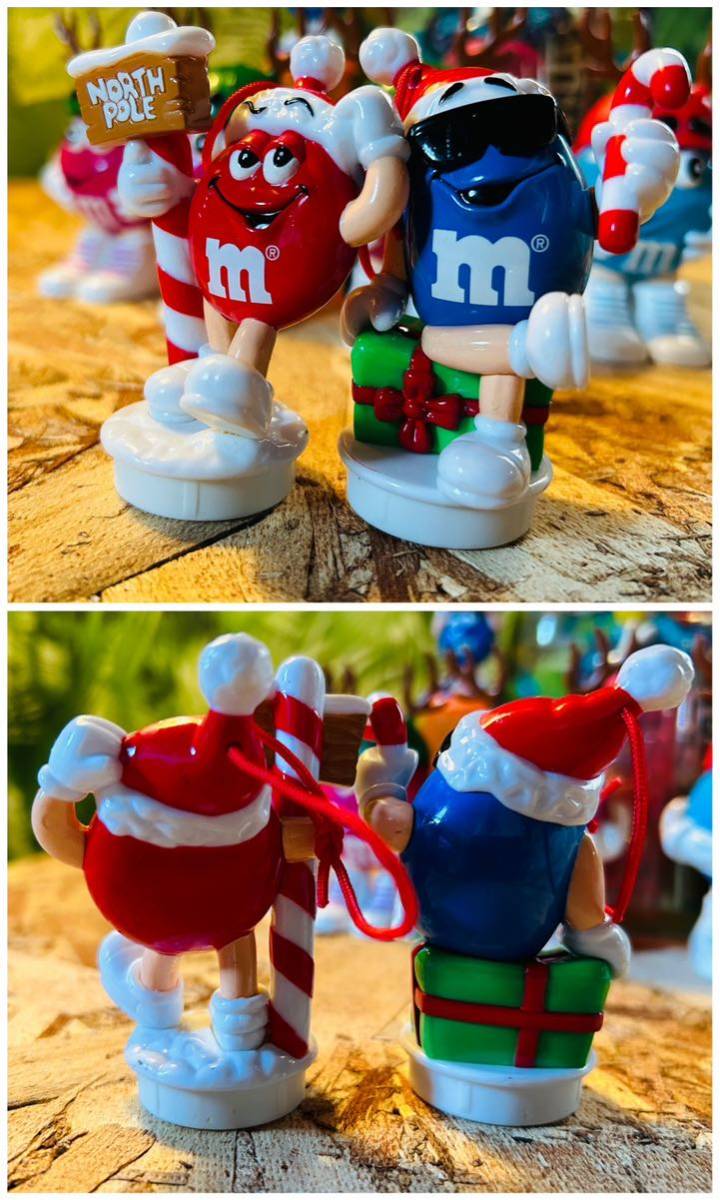 90' vintage M&M's Mini Dispenser PVC Holiday ×9◆ビンテージエム&エムズミニディスペンサークリスマススポーツフィギュアセット◆BMX_画像6