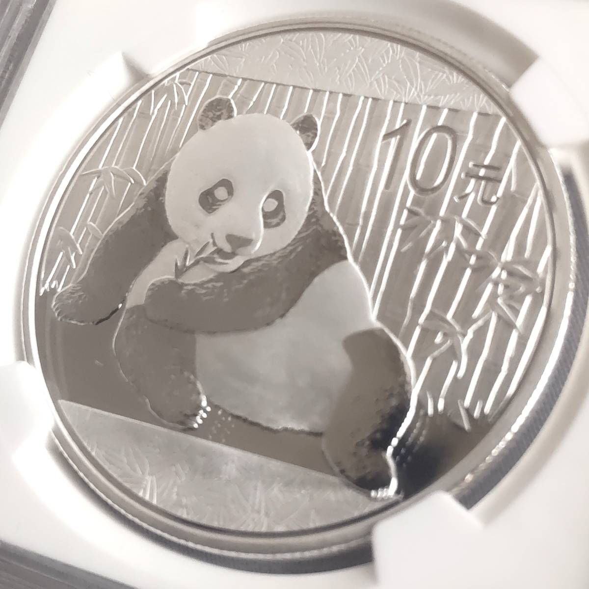 【高鑑定】2015年 中国 パンダ NGC MS69 10元 銀貨 シルバー 大型コイン かわいい モダンコイン コレクション _画像7