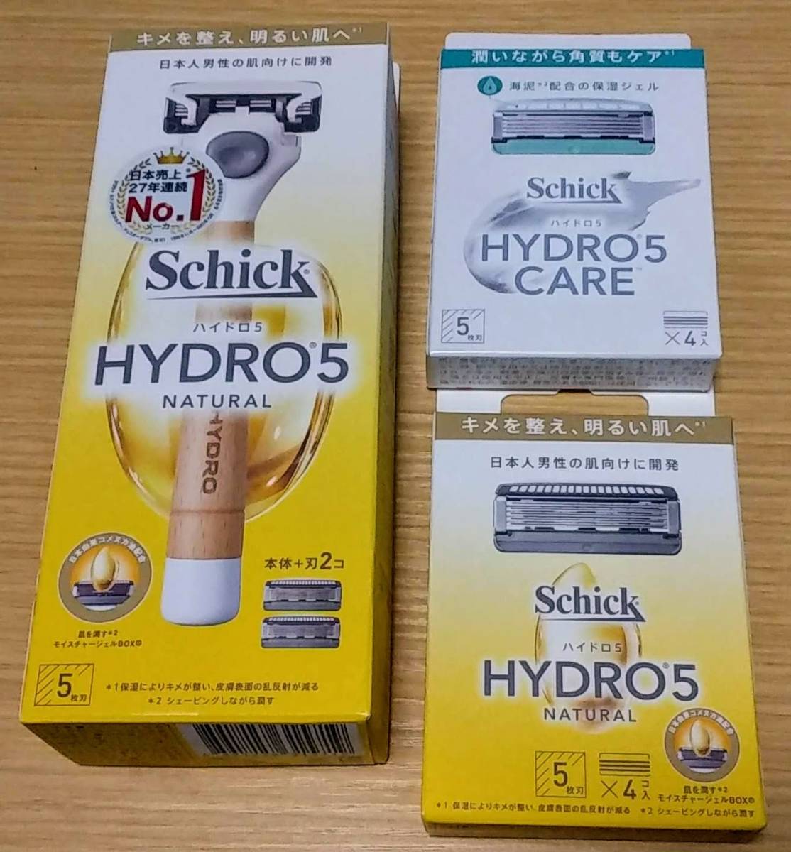 【Schick「HYDRO 5」】《HYDRO5の替刃2個付きホルダー》と《HYDRO5 の替刃4個入りの２種類》《新品未使用》「全てのハイドロシリーズに使用