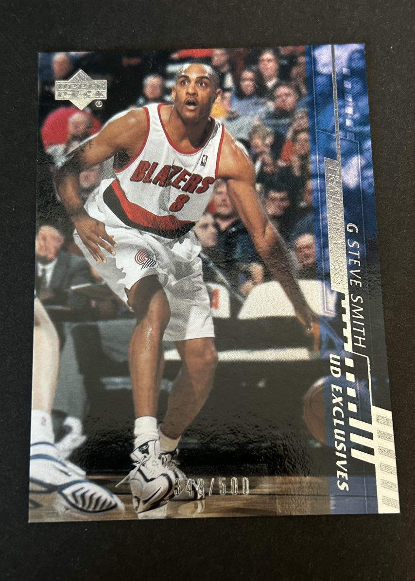 NBA 00-01 UPPER DECK UD EXCLUSIVES SILVER ＃139 Steve Smith 500枚限定シリアル入りパラレル_画像1