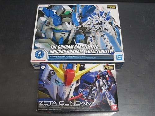 ■【現状品】プラモデル 機動戦士ガンダム 2点セット　RG 1/144 ゼータガンダム / RG 1/144 ユニコーンガンダム ペルフェクティビリティ_画像1