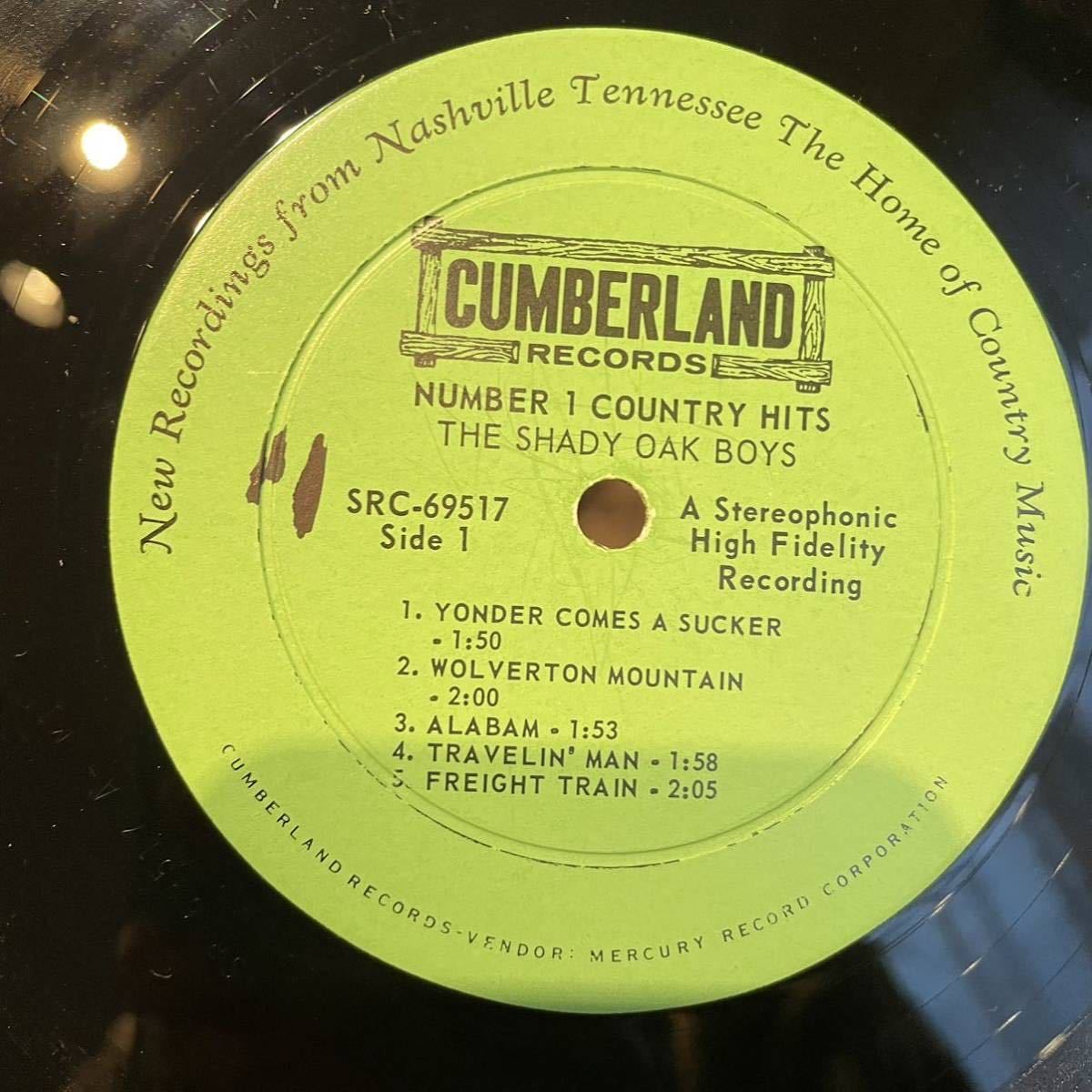 【US盤Org.深溝】The Shady Oak Boys Number 1 Country Hits Cumberland Records SRC-69517_画像3