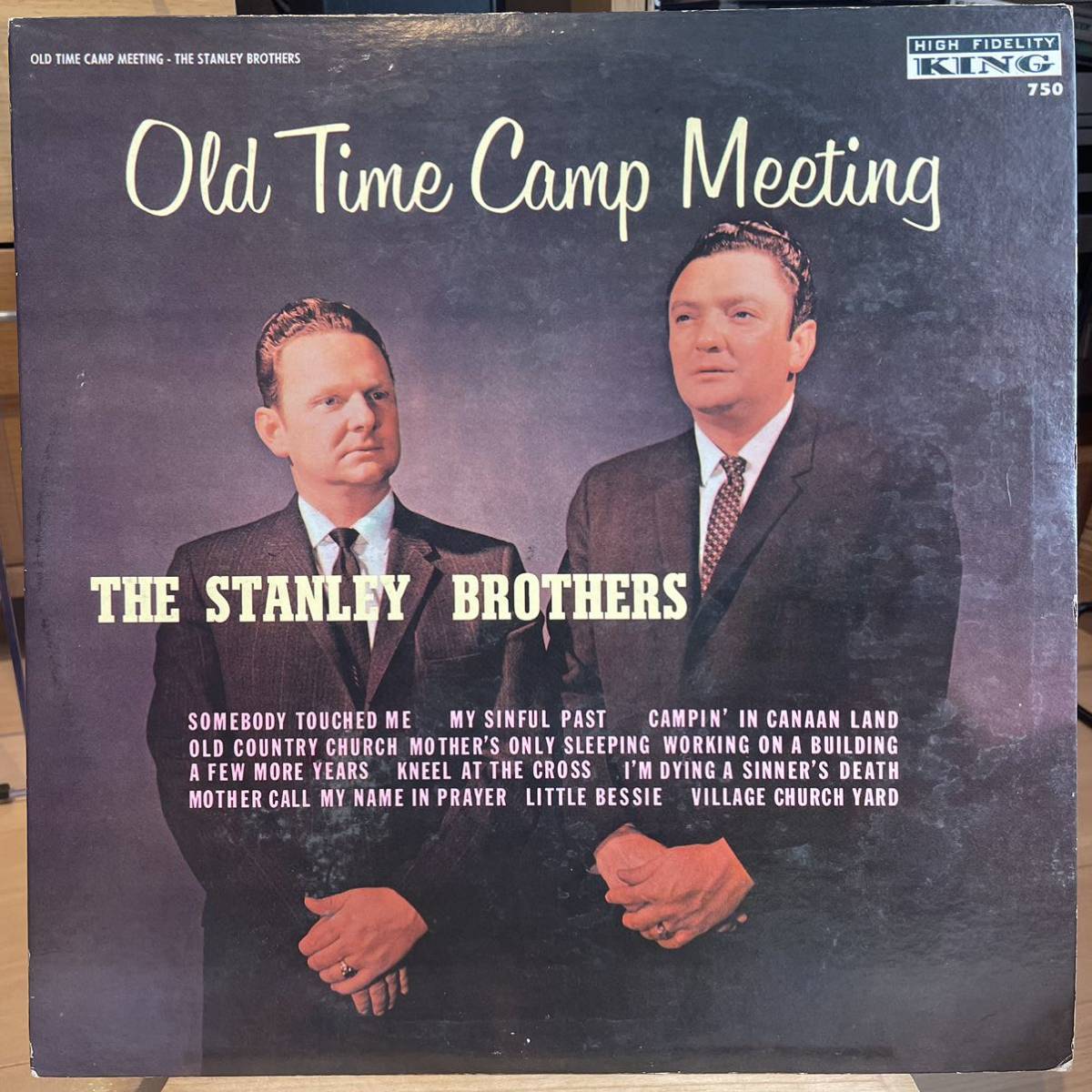 【US盤Org.深溝レア】The Stanley Brothers Old Time Camp Meeting (1962) King 750 bluegrass_画像1