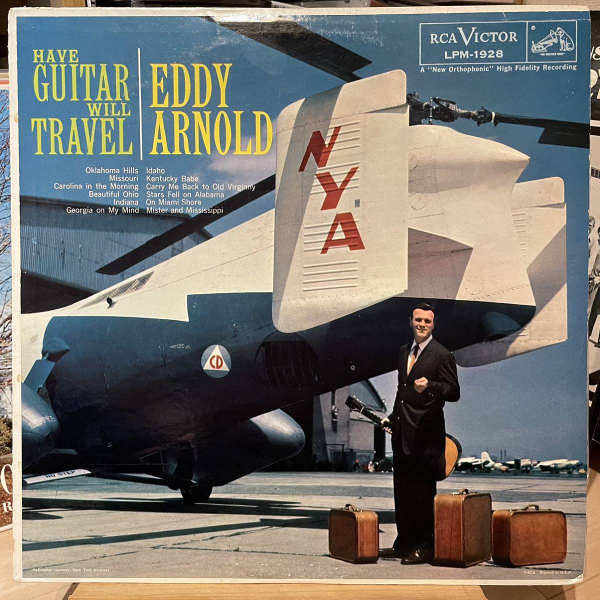 【US盤Org.深溝Mono】Eddy Arnold Have Guitar Will Travel (1959) RCA Victor LPM-1928 美品_画像1
