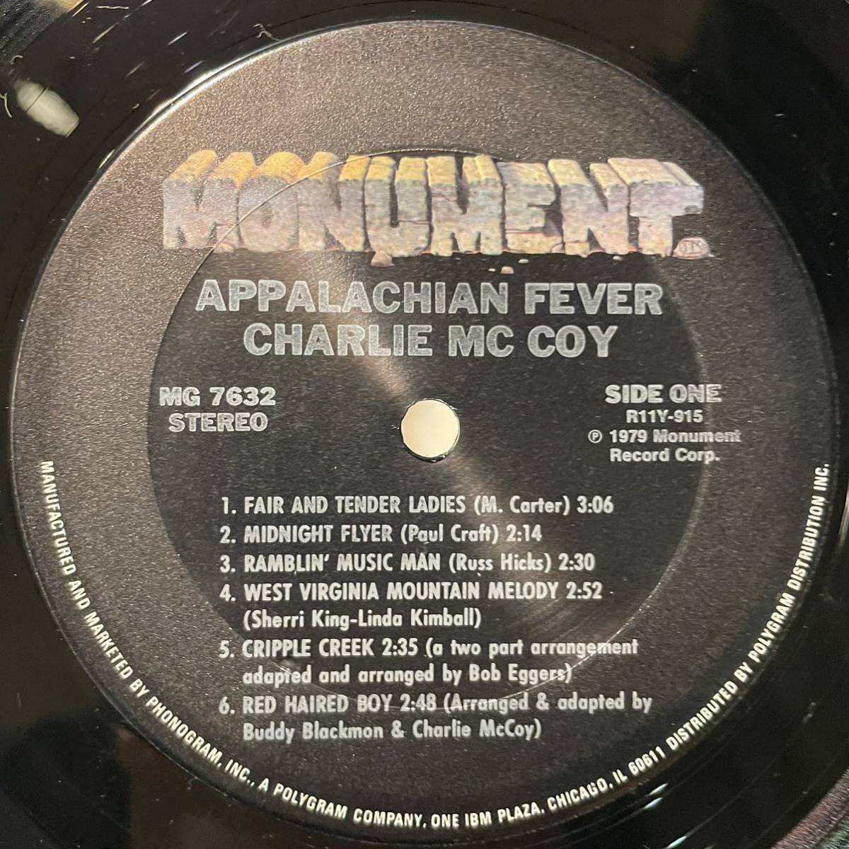 【US盤Org.】 Charlie McCoy Appalachian Fever (1979) Monument MG 7632 見開きジャケットの画像4