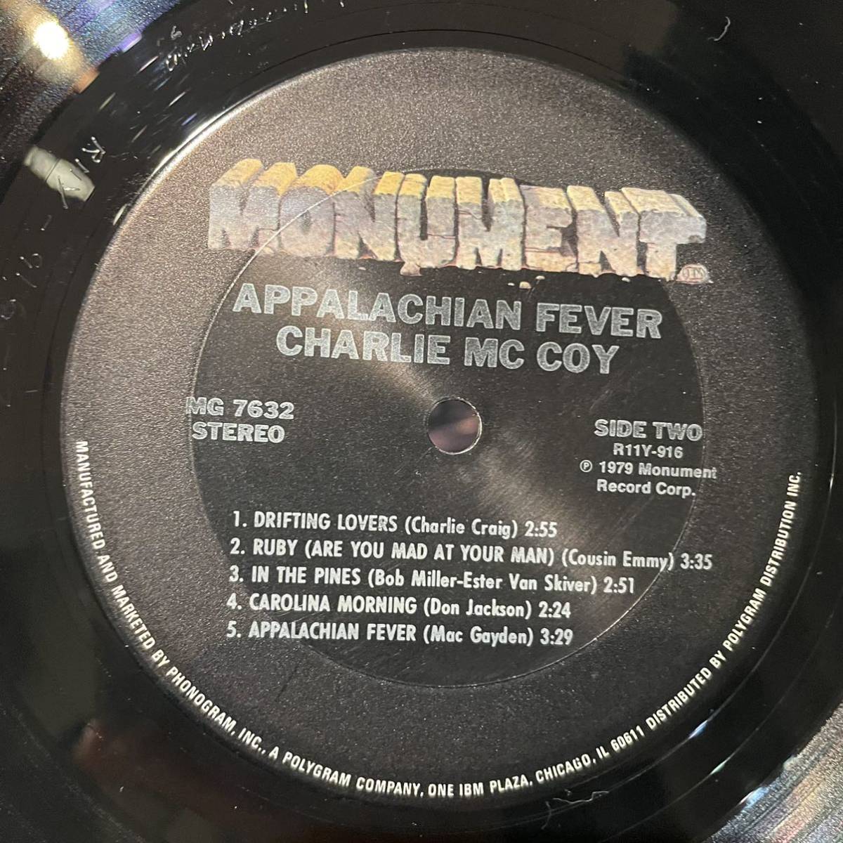 【US盤Org.】 Charlie McCoy Appalachian Fever (1979) Monument MG 7632 見開きジャケットの画像5