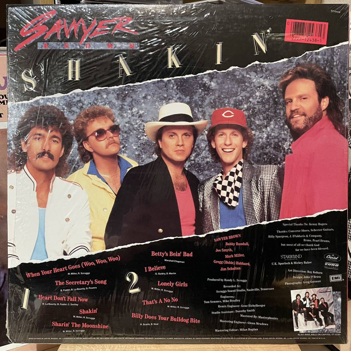 【US盤Org.】 Sawyer Brown Shakin' (1985) Capitol Records ST-12438_画像2