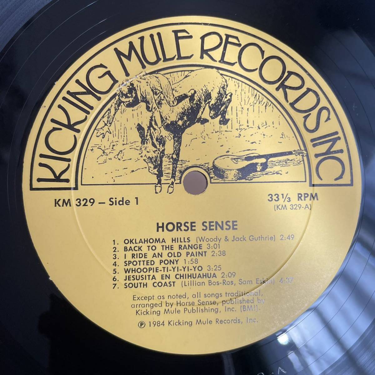 【US盤Org.】Horse Sense Songs Of The Western Soil (1984) Kicking Mule Records KM 329_画像3