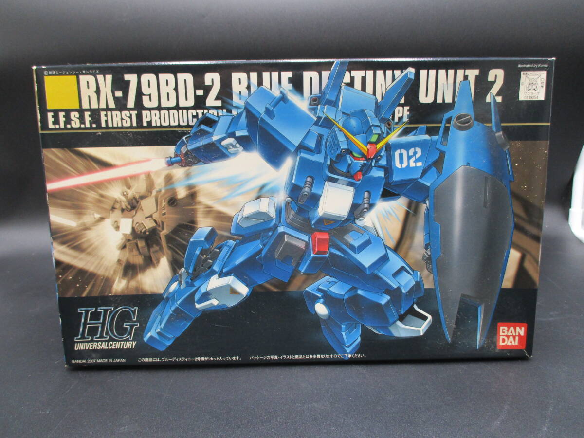 ay0227/04/34 未組立 機動戦士ガンダム外伝 THE BLUE DESTINY HGUC 1/144 RX-79BD-2 ブルーディスティニー2号機_画像1