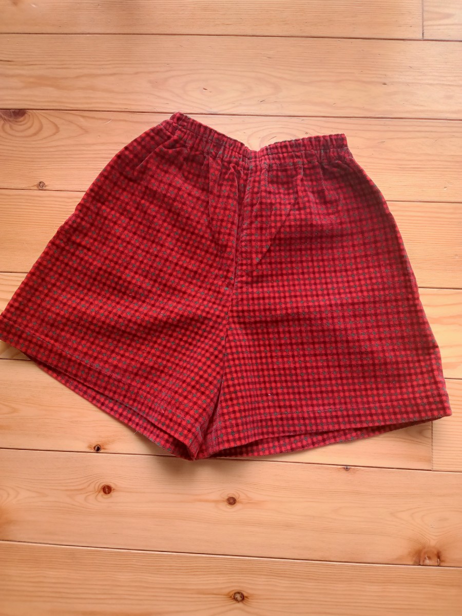 1 times only have on! beautiful goods * Familia [120cm] standard check pattern! bell bed? short bread / short pants * formal trousers 