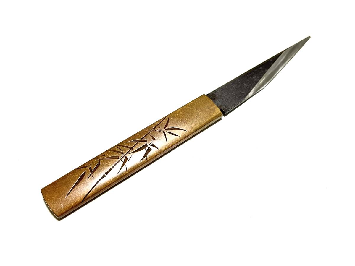 *** small sword cut ... knife copper ground small pattern lacquer scabbard ***27