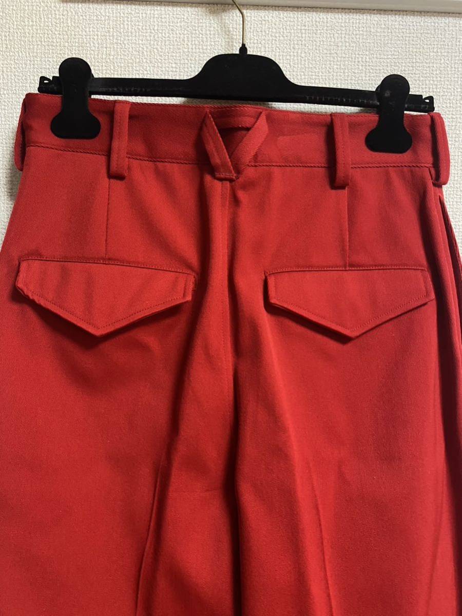 ボッテガヴェネタ 2020 スラックス ウール ダニエルリー 赤 パンツ ワイドパンツ イタリア製 メゾン コレクションの画像5