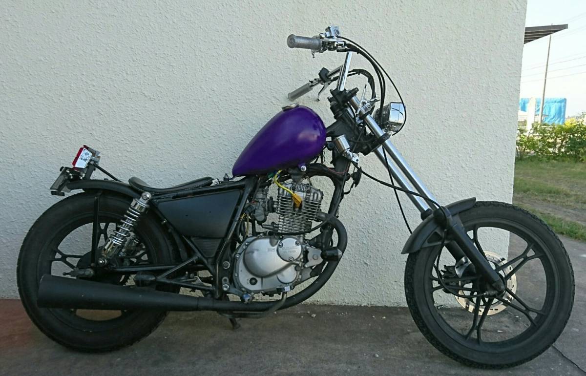 スズキ　ＧＮ１２５　ロングスイングアーム加工　ロンスイ　ノーマルの延長加工　純正　ＹＢＲ１２５　_5ｃｍロングです。