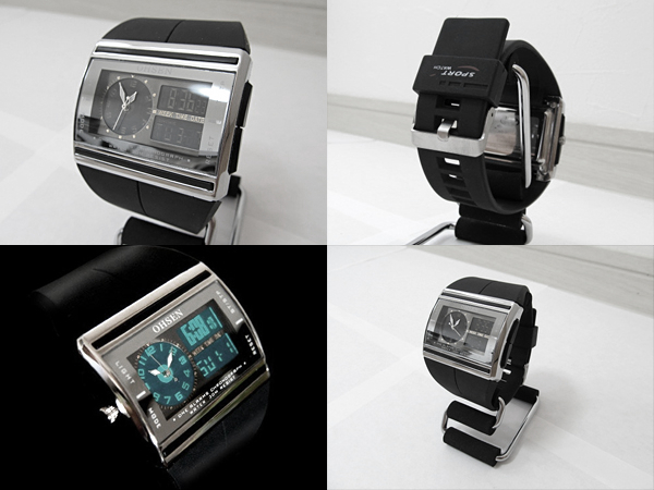 3-6◎新品◎デジタル腕時計 高級 最新モデル メンズ カジュアル armani gaga milano マニュアーレ 最新モデル スマート 多機能_画像2