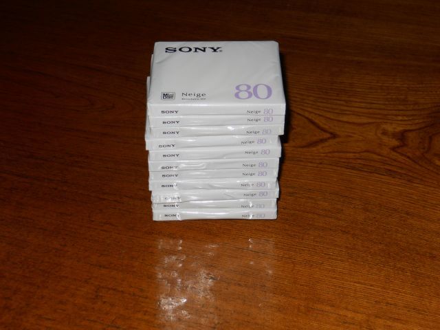 (11) MD ミニディスク 未開封・未使用 SONY Neige 80 個包装 12枚セット 同一デザイン MDW80NED_画像4