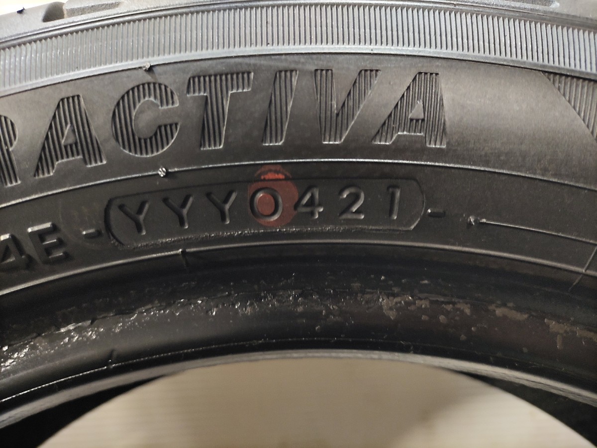 ◆M-347◆165/55R14 ヨコハマ PRACTIVA 21年製 中古夏タイヤ4本セット ワゴンR スティングレー ルークス ek ムーヴ アルトなど_画像10