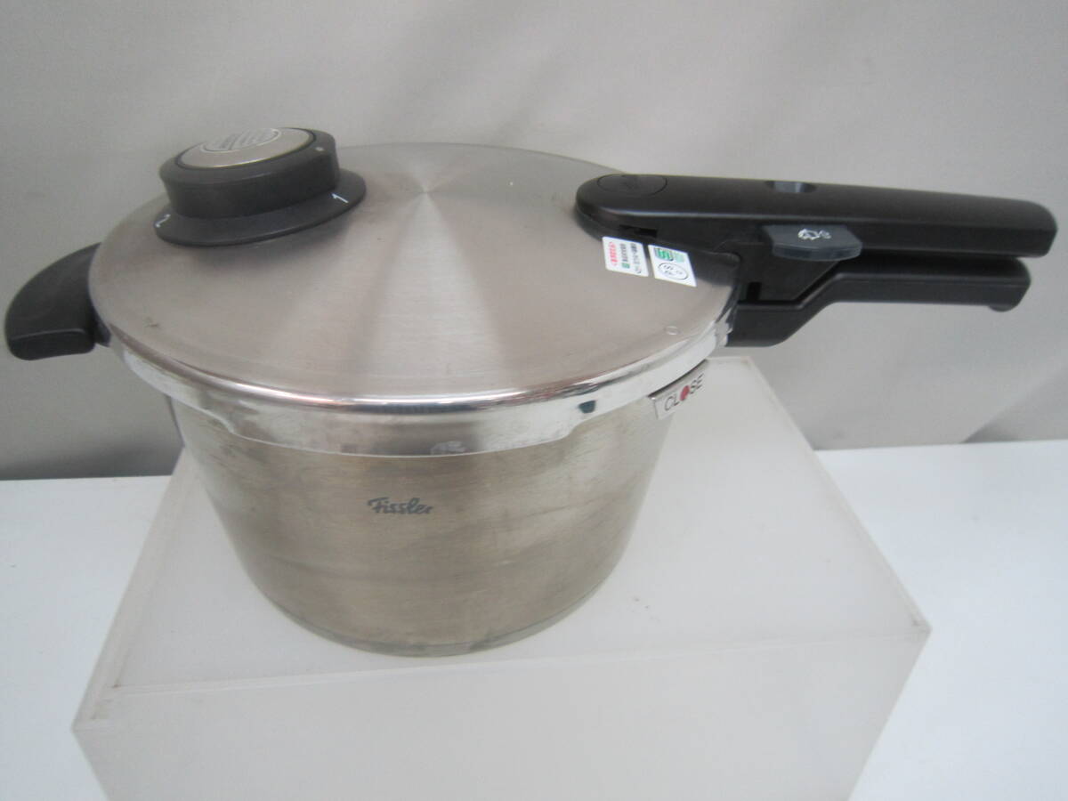 ★7）片手圧力鍋・フィスラー 「Fissler」 6L　IH対応　箱、説明書なし　※使用感現状品■100_容量変更6L→4.5Lです。