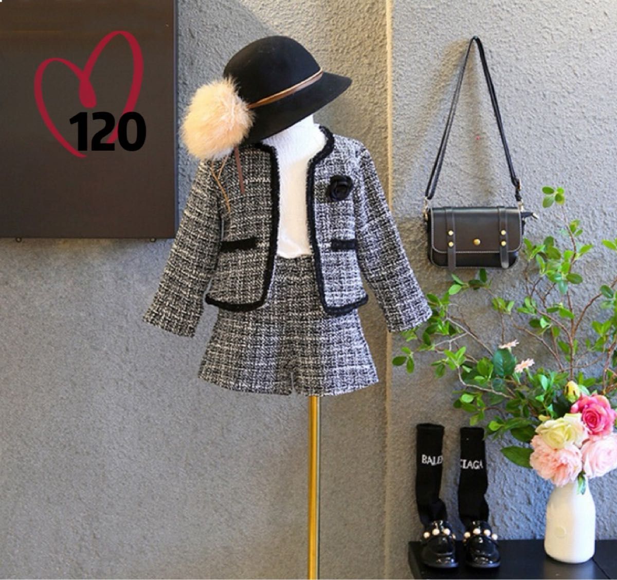 ☆新品☆フォーマル  スーツ　セットアップ　誕生日　結婚式　入園　入学120cm