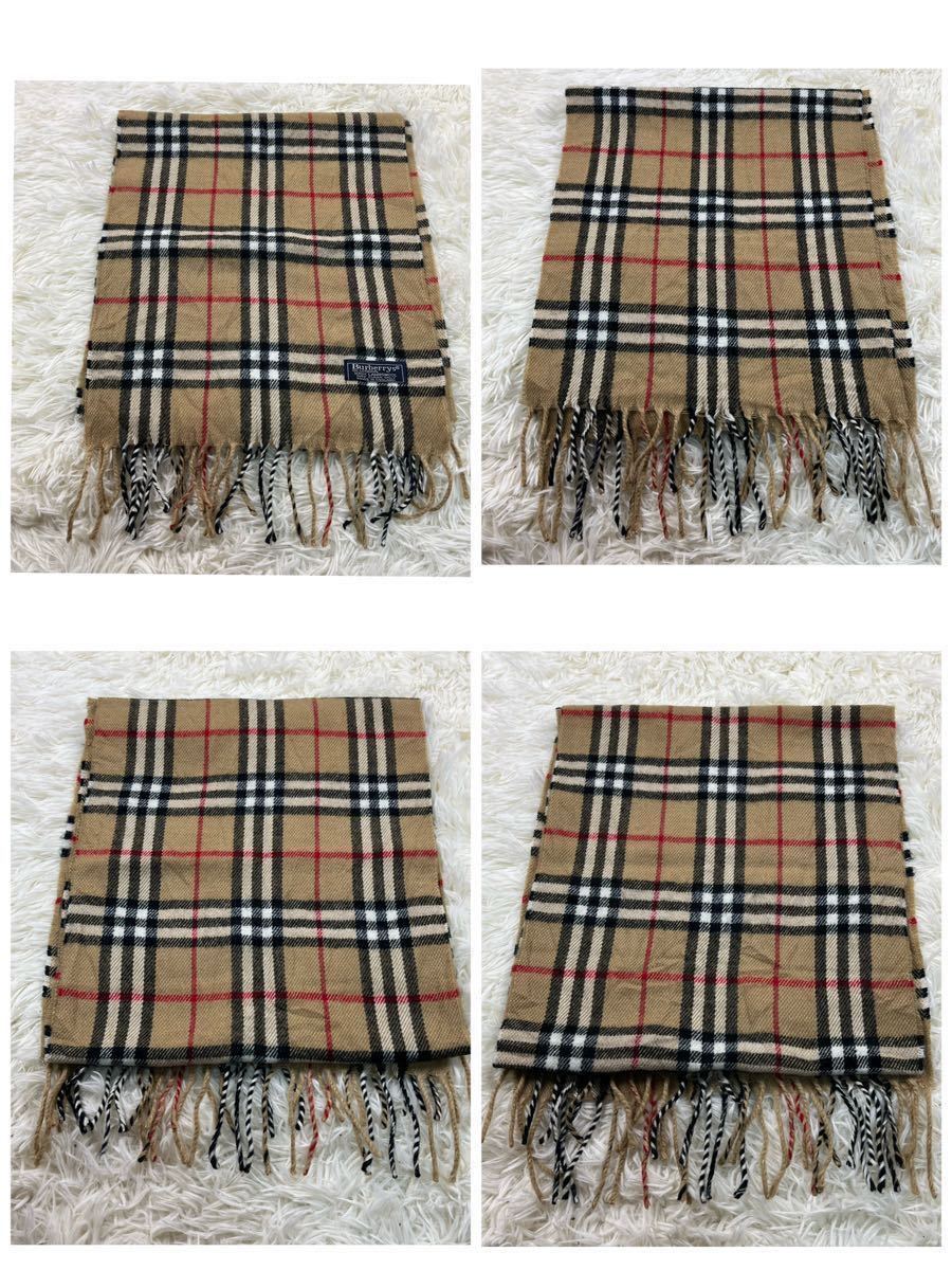 1円　 【超豪華10点】　BURBERRY バーバリー マフラー ノバチェック ブランケット ストール まとめ売り　定番　美品　ウール カシミア100%_画像6