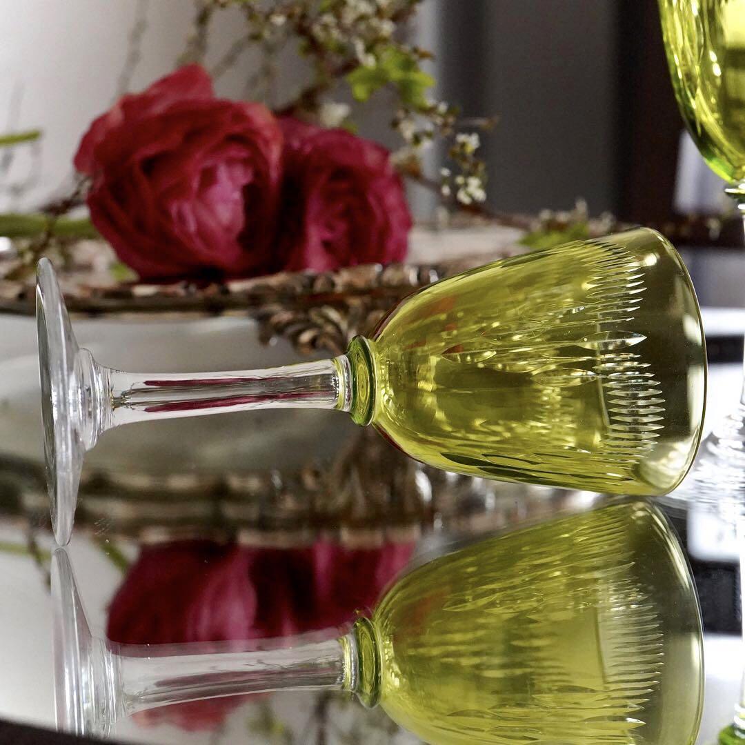 希少☆美品☆オールドバカラBACCARAT☆モリエール モスグリーン 希少☆美品☆オールドバカラBACCARAT☆モリエール モスグリーン
