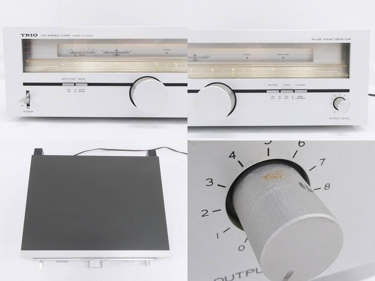 01 07-589329-19 [Y] TRIO トリオ KT-8300 FM ステレオチューナー ラジオ オーディオ機器 札07_画像3