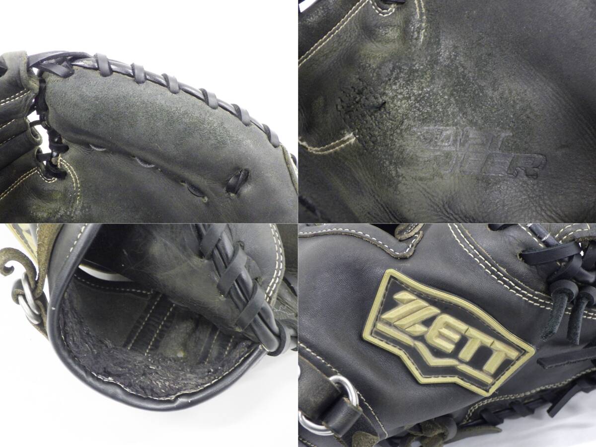 01 07-589949-28 [Y] ZETT ゼット Rawlings ローリングス キャッチャーミット グローブ 2点セット 札07_画像9