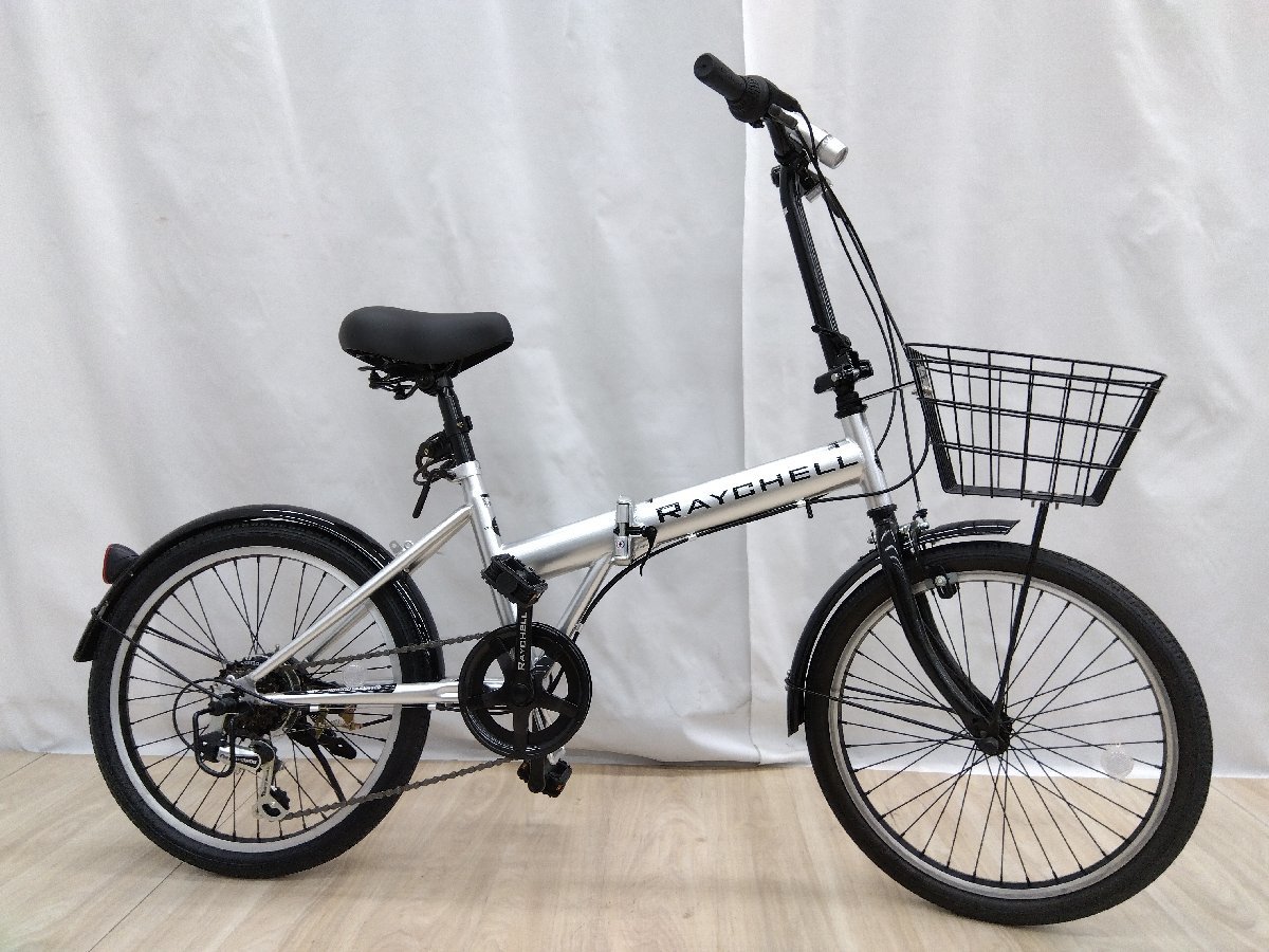 手渡し可 折り畳み自転車 20インチ(20×1.75) RAYCELL 変速6段 55×106×150cm 折りたたみ自転車 中古美品 アウトドア 通勤の画像3