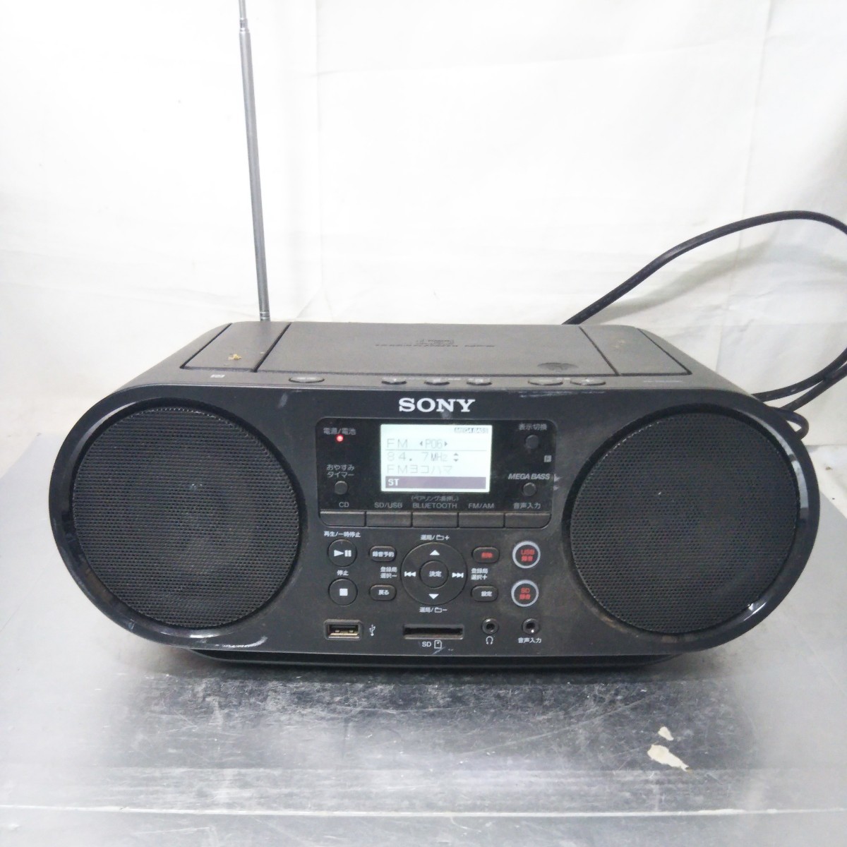 送料無料(2M395)SONY ソニー パーソナルオーディオシステム CDラジカセ　ZS-RS80BT　
