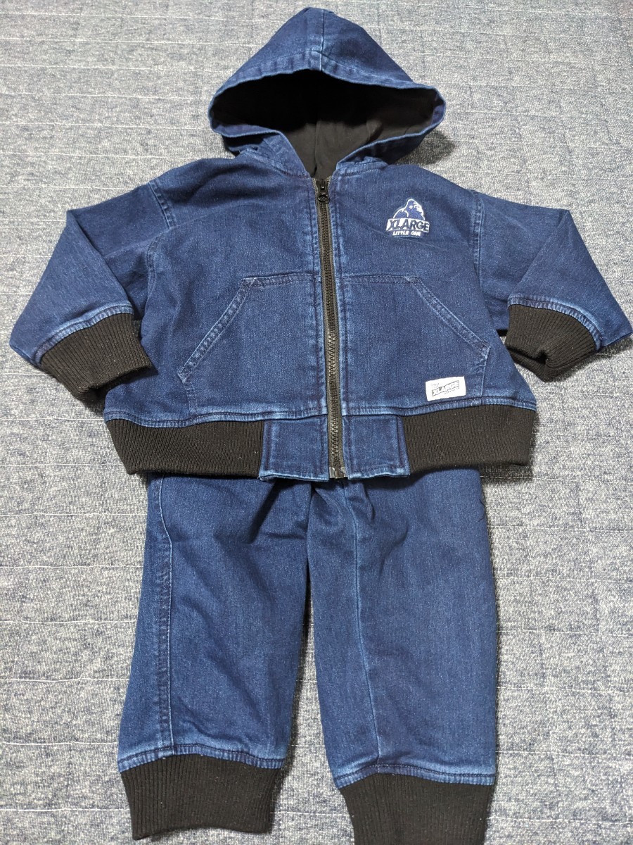  новый товар не использовался XLARGE XLarge выставить 90 размер ребенок Kids индиго голубой Denim верх и низ в комплекте 