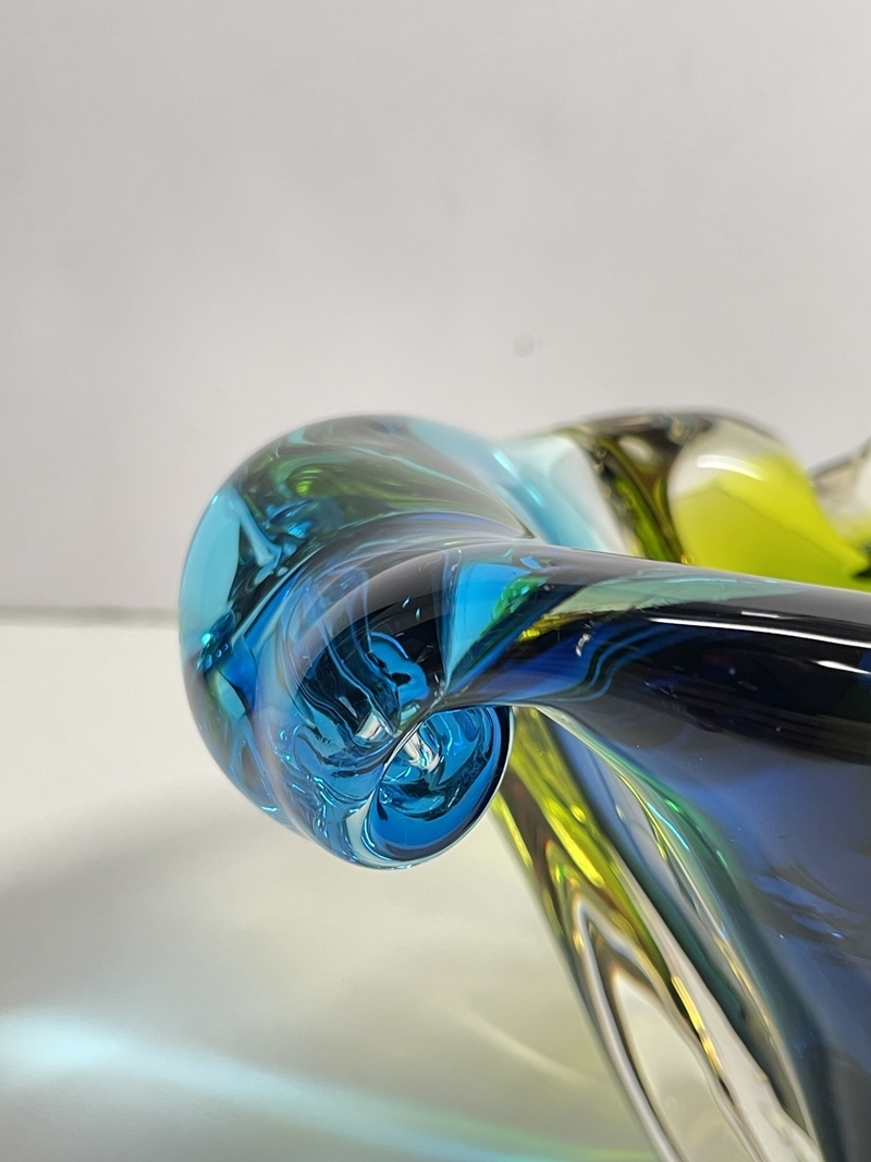 ● コレクター必見 ガラス製 灰皿 喫煙具 喫煙グッズ 工芸ガラス オブジェ 飾り 置物 インテリア 雑貨 ef957の画像7