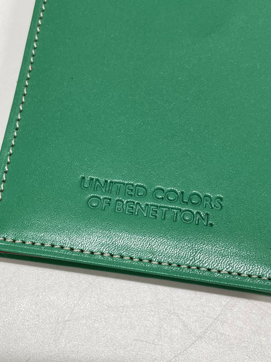 ★コレクター必見 未使用 UNITED COLORS OF BENETTON 牛革 パスケース 定期入れ ケース 箱付 通勤通学 コレクション N569_画像3