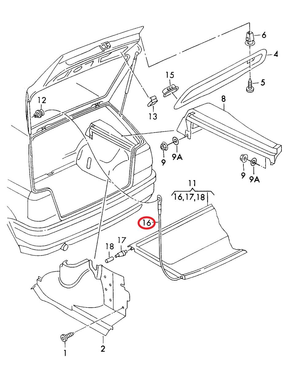 VW ゴルフ2用 ゴム製トノカバーストラップ 左右2本セット・ Golf2/3/Polo(6N)・191863447 / 1H6863447・Topran製【社外新品】の画像6