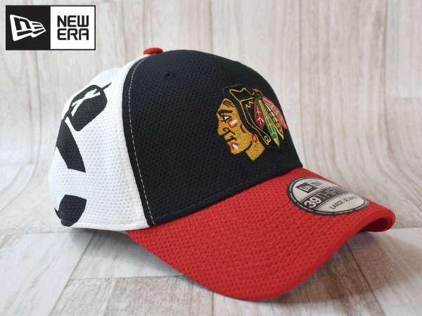 ★未使用品★NEW ERA ニューエラ CHICAGO BLACK HAWKS ブラックホークス NHL 39THIRTY L-XL キャップ 帽子 A417_画像1