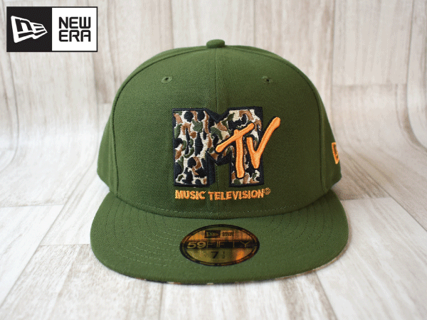 ★未使用品★NEW ERA ニューエラ M TV MUSIC TELEVISION ヒップホップ 59FIFTY 7-1/2 59.6cm キャップ 帽子 USモデル A510_画像2