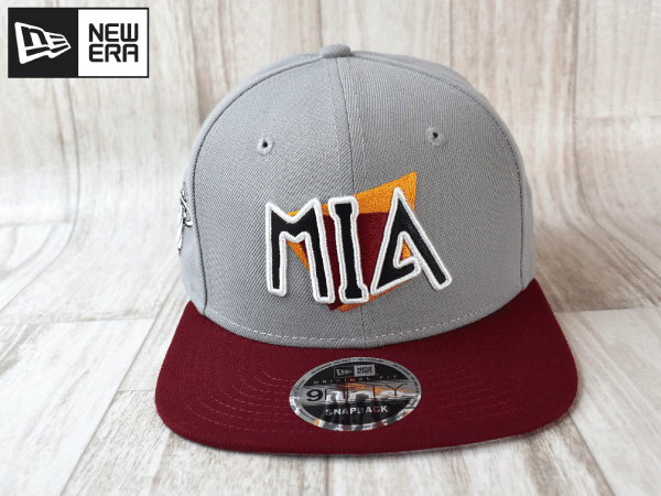 ★未使用品★NEW ERA ニューエラ NBA MIAMI HEAT マイアミ ヒート 9FIFTY ORIGINAL FIT フリーサイズ キャップ 帽子 A154_画像2