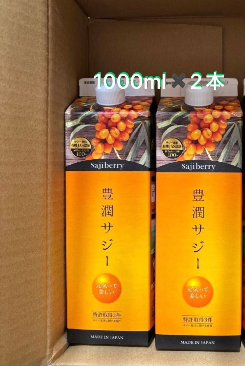 【クーポン使用可】豊潤サジー 1000ml 2本セット　未開封