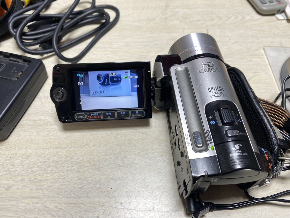 Canon iVIS HF11 キャノン デジタルビデオカメラ 通電確認済み_画像8