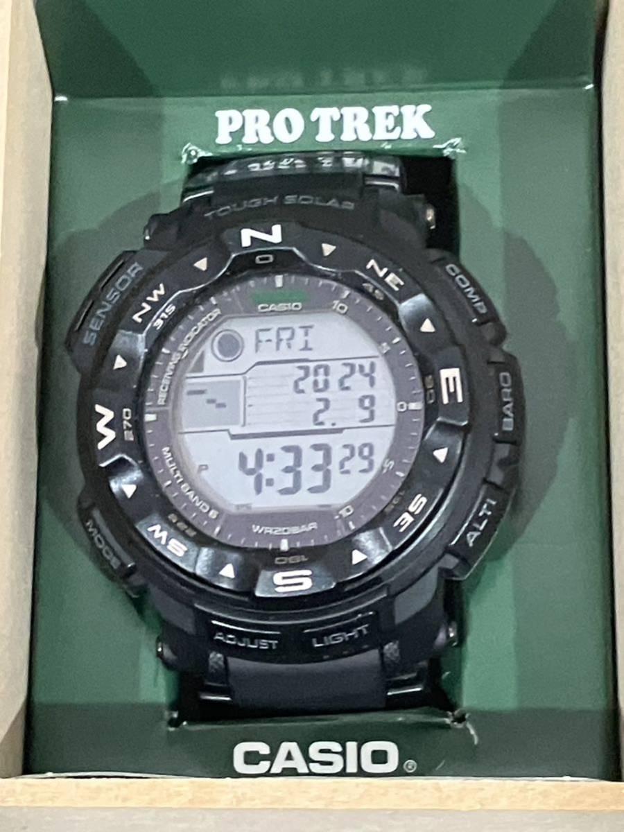 【稼動品】CASIO カシオ PRO TREK プロトレック PRW-2500 電波ソーラー 箱付き_画像2