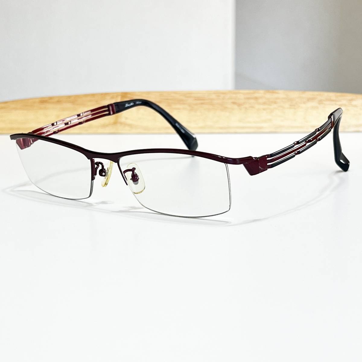 ◆Charmant シャルマン LineArt ラインアート 眼鏡フレーム 高級 眼鏡 XL1028 54□17-145mm ボルドー系 メンズ 男性用
