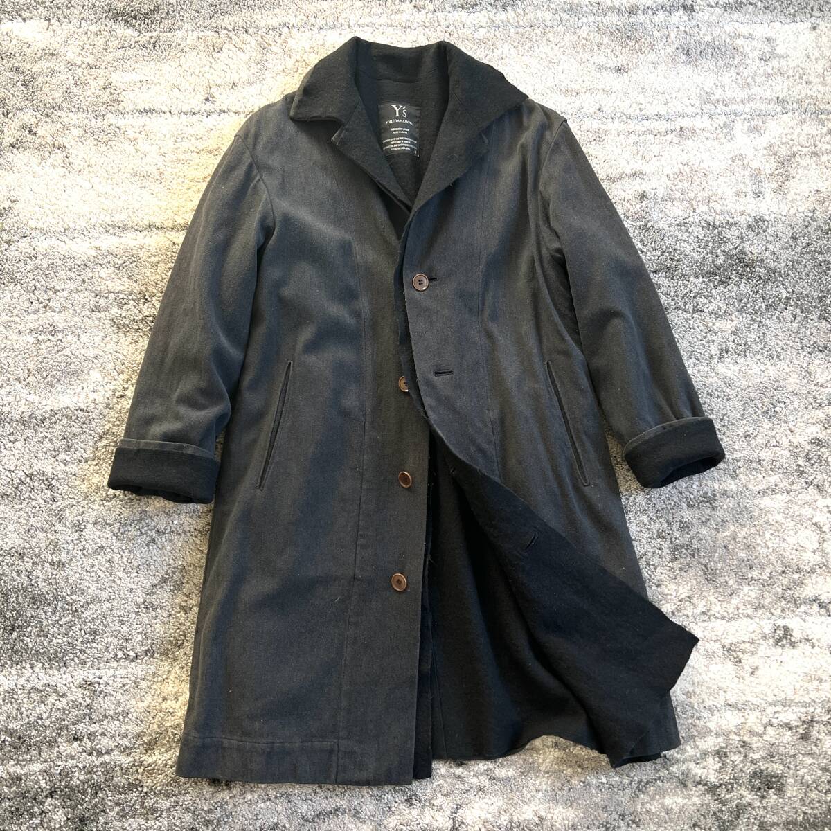 ◆ Y Yohji Yamamoto Wise Yoji Yamamoto Lieed Court Vintage Grey x Black Vintage Vintage