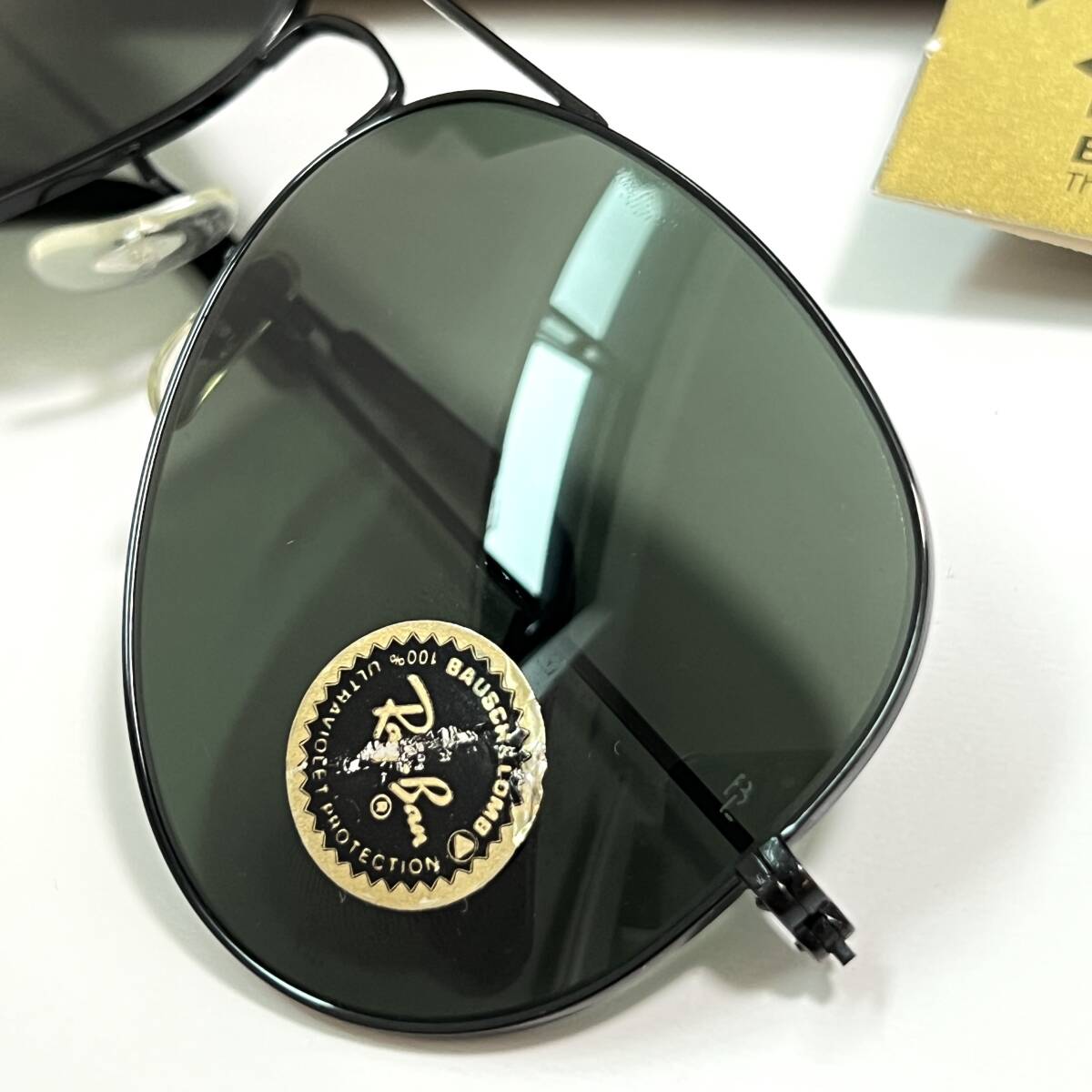 デッドストック級◆Vintage B&L Ray-Ban USA ヴィンテージ ボシュロム製 レイバン アビエーター ブラック 62mm  AVIATOR サングラス G-15