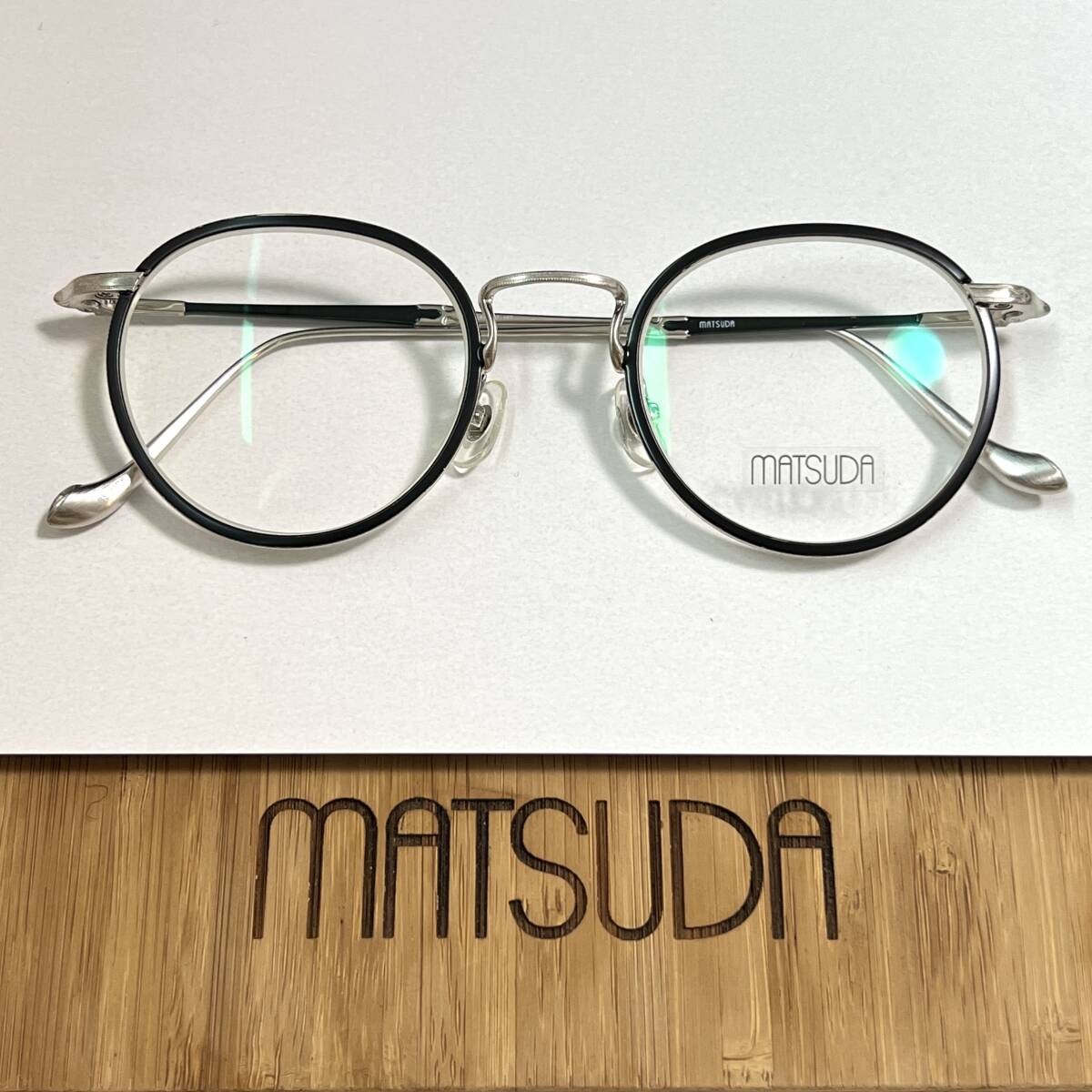 ◆MATSUDA EYEWEAR マツダ アイウェア 眼鏡フレーム メガネ M3058 人気品番 48□22-145 メンズ レディース ラウンド シルバー_画像1