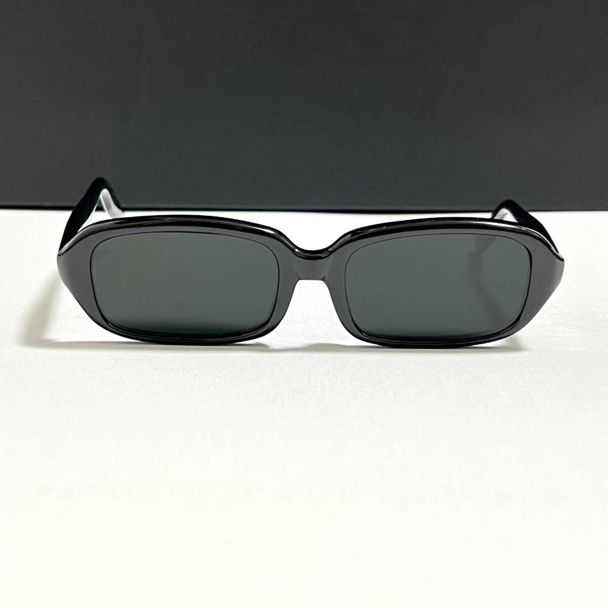 ◆セルロイド製 芯無し ヴィンテージ サングラス フラットレンズ レンズ海外仕様 ブラック 黒 VINTAGE EYEWEAR sunglassesの画像3