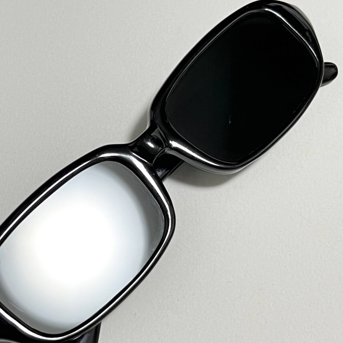 ◆セルロイド製 芯無し ヴィンテージ サングラス フラットレンズ レンズ海外仕様 ブラック 黒 VINTAGE EYEWEAR sunglassesの画像5
