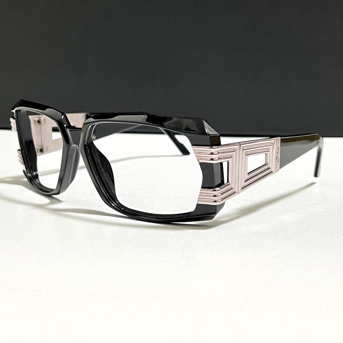 ◆CAZAL カザール 8001 ブラック×シルバー レジェンズ レンズ交換要 眼鏡フレーム メガネ サングラス
