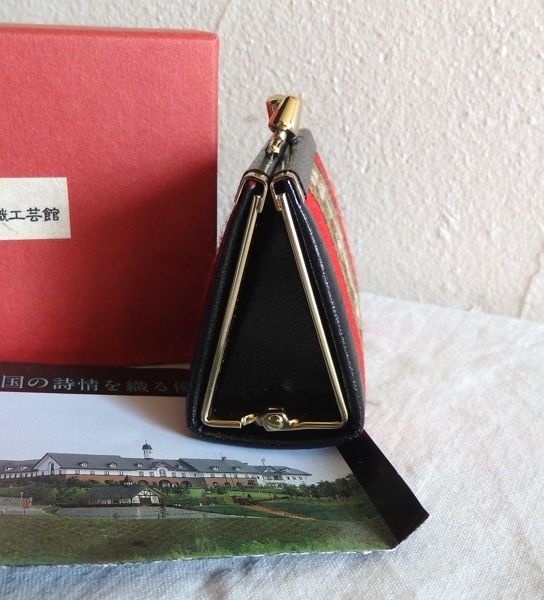 北海道 手織つむぎ がま口 小銭入れ 財布 未使用品_画像4