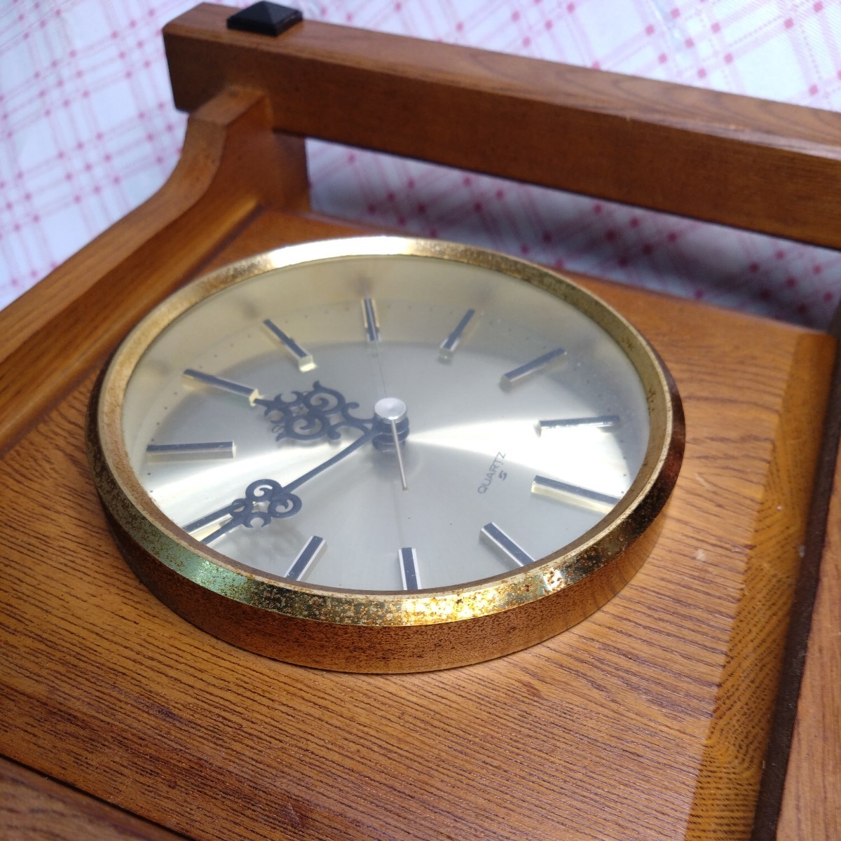  SEIKO セイコー 置き時計 QZ821 置時計 昭和レトロ コレクション 当時物の画像4
