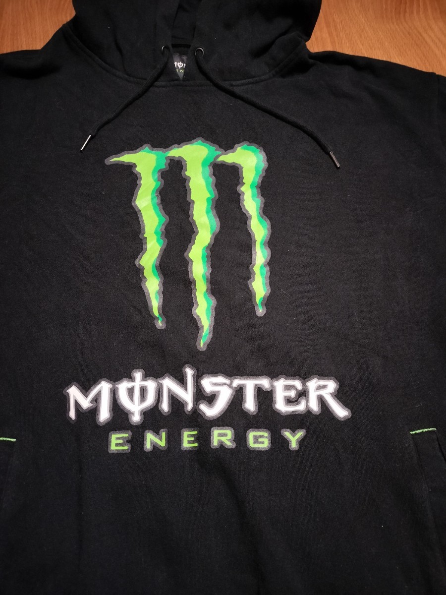 モンスターエナジー　MONSTER ENERGY フーディー　スウェットパーカー　モーターサイクル　スケボー　Xゲーム　Lサイズ 黒_画像1